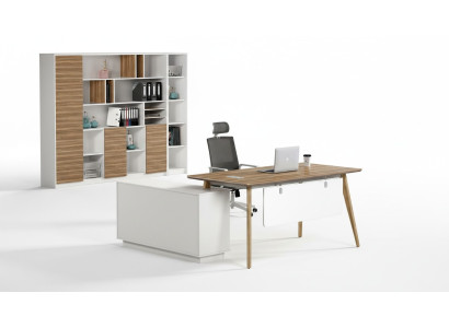 Desk Office Set Wall Shelf Cabinet 2-piece Office Room