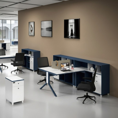 Desk shelf double workstation office furniture
