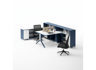 Desk shelf double workstation office furniture