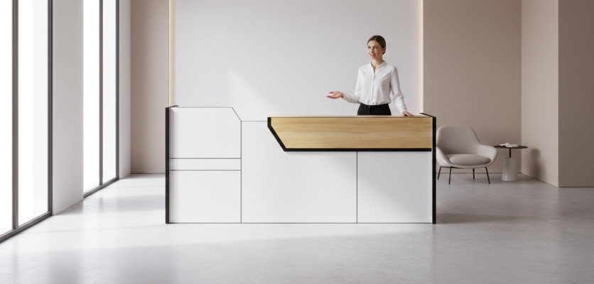 Reception counter desk practice office trade show reception hotel tables 280x80cm