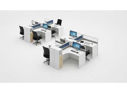 Desk 4-person office table desk work table furniture counter call center furniture