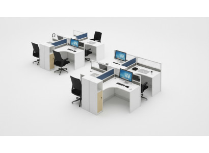 Desk 4-person office table desk work table furniture counter call center furniture