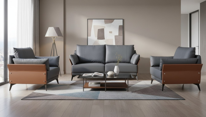 Sofa set 3+1+1 seater sofas couch upholstery set furniture couches leather office