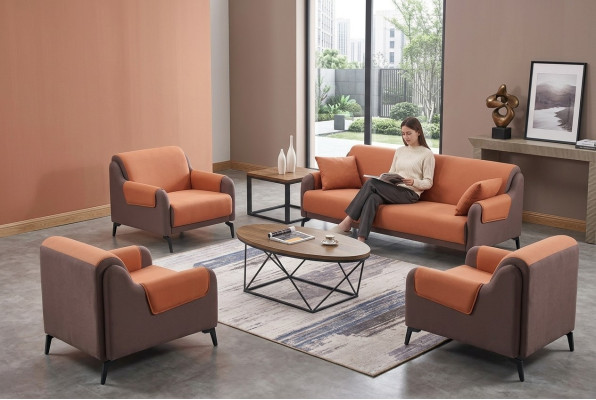 Sofa Couch Upholstery Fabric Couches Upholstery Set 3+1+1 Seats Office Furniture