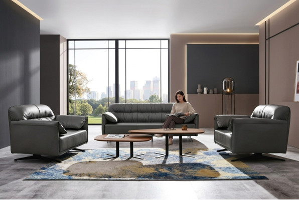 Modern designer sofa set couch upholstery set luxury leather sofas 3+1+1