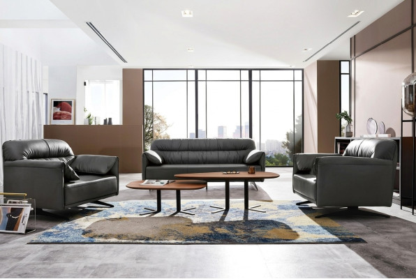 Modern designer sofa set couch upholstery set luxury leather sofas 3+1+1