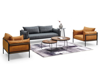 Sofa set couch upholstery fabric suite 3+1+1 complete set suites