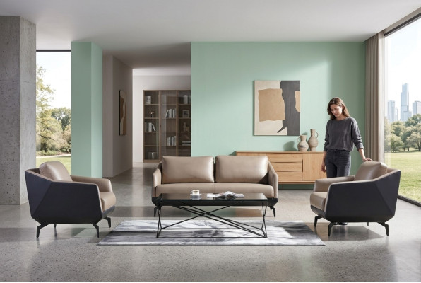 Sofa set 3+1+1 seater set design sofas upholstery couches leather relax modern