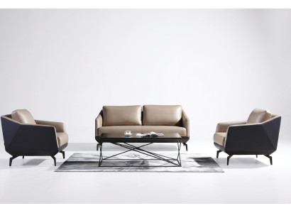 Sofa set 3+1+1 seater set design sofas upholstery couches leather relax modern