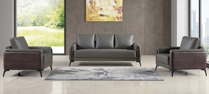 Sofa set 3+1+1 seaters, design sofas, upholstered couches, leather, relax, modern.