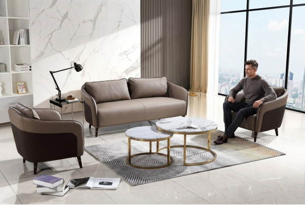 Office sofa set couch upholstery sofa set 3+1+1 leather couches sofas complete new