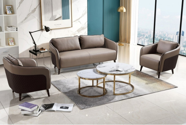 Office sofa set couch upholstery sofa set 3+1+1 leather couches sofas complete new