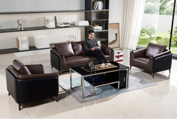 Sofa Set 3+1+1 Seater Leather Sofa Couch Living Landscape Set Design Modern