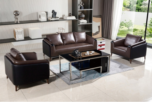 Sofa Set 3+1+1 Seater Leather Sofa Couch Living Landscape Set Design Modern