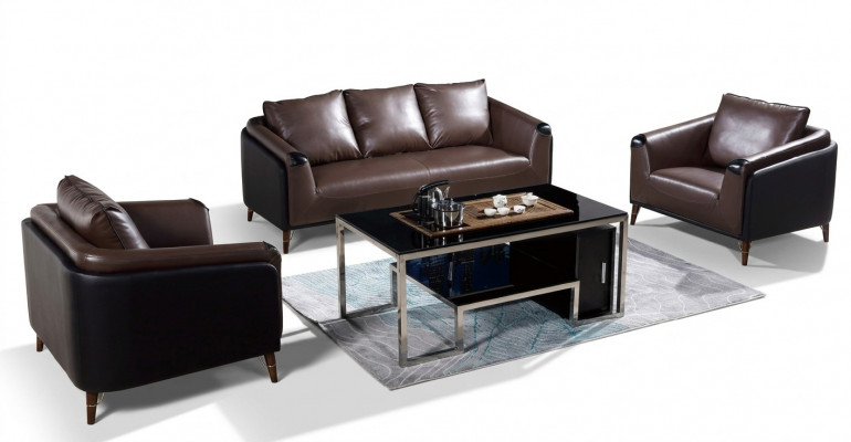 Sofa Set 3+1+1 Seater Leather Sofa Couch Living Landscape Set Design Modern