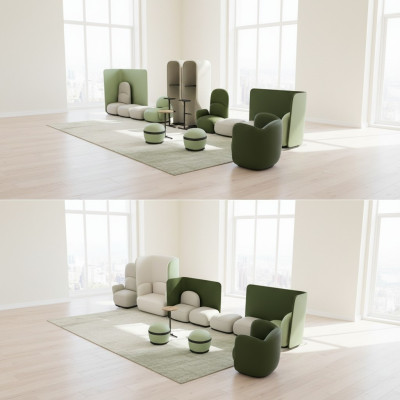 Armchair Waiting Room Set Upholstery Suite Law Office Practice Hotel Office
