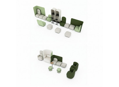 Armchair Waiting Room Set Upholstery Suite Law Office Practice Hotel Office