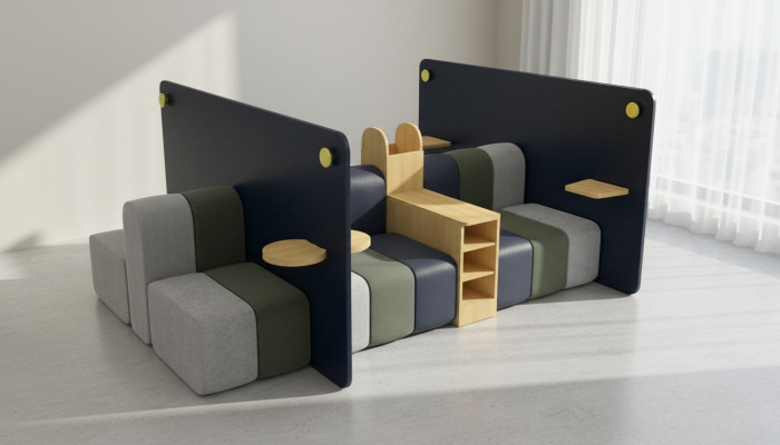 Waiting room furniture seating suite hotel office law firm practice furnishings textile new