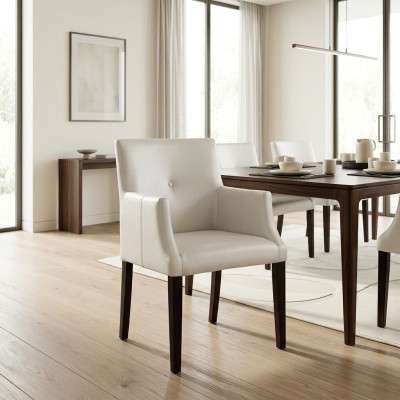 Design Chesterfield chair fabric chairs upholstery luxury armchair dining room