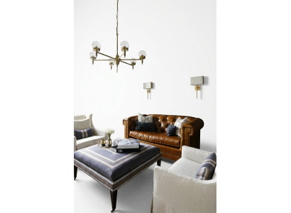 Brown Chesterfield 3-Seater Classic Luxury Sofa Leather Couch Style Three-Seater