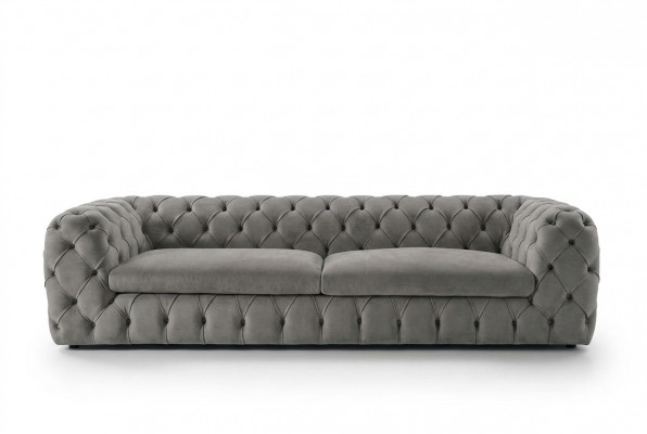 Classic three-seater couch sofa upholstery 3-seater fabric fabric sofa Chesterfield