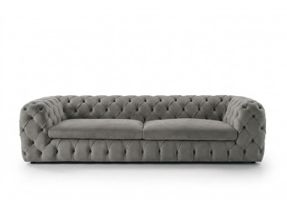 Classic three-seater couch sofa upholstery 3-seater fabric fabric sofa Chesterfield