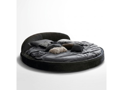 Round Bed Modern Design Luxury Upholstery Round Beds Textile Fabric Round Beds New