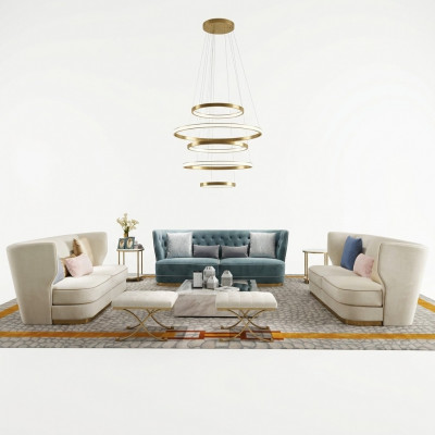 Sofa Couch 265cm Upholstery Sofas 4-Seater Textile big xxl Living Room Couches
