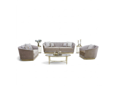 Sofa set 3+2+1 fabric sofa couch seat textile fabric upholstery group leather