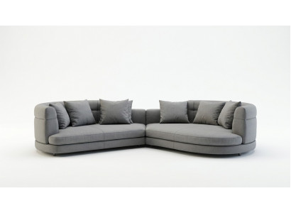 Sofa 4-seater fabric sofas luxury design couch round luxury upholstery four-seater XXL