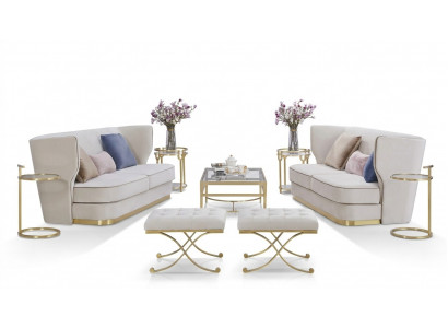 Designer Sofa Sofa Set 2+2 Seater Couch Upholstery Suite New Furniture