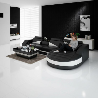 Sectional sofa L-shape living landscape designer sofa couch upholstery seating set
