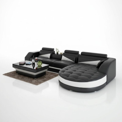 Sectional sofa L-shape living landscape designer sofa couch upholstery seating set