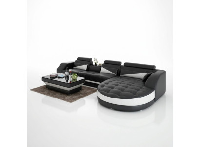 Sectional sofa L-shape living landscape designer sofa couch upholstery seating set