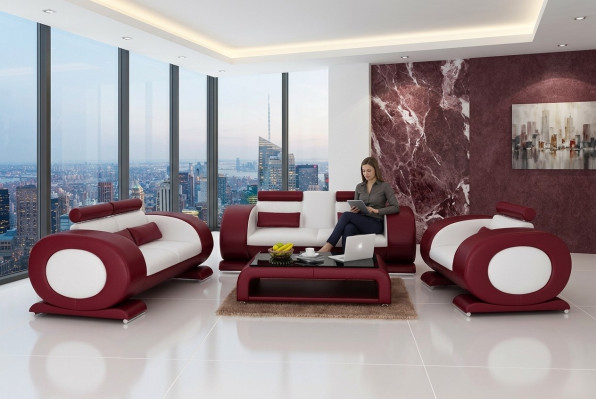 Sofa set designs sofas upholstery couches leather 3-1-1 seaters new