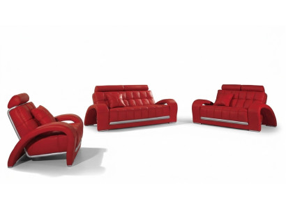 Designer sofa set 3+1+1 seater sofa couch leather suite upholstery set