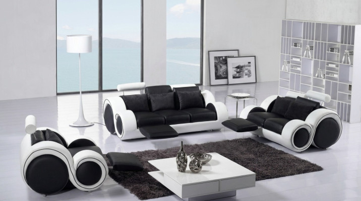 Sofa suite 3+2+1 with relax function seating sofa couch sets leather sofas