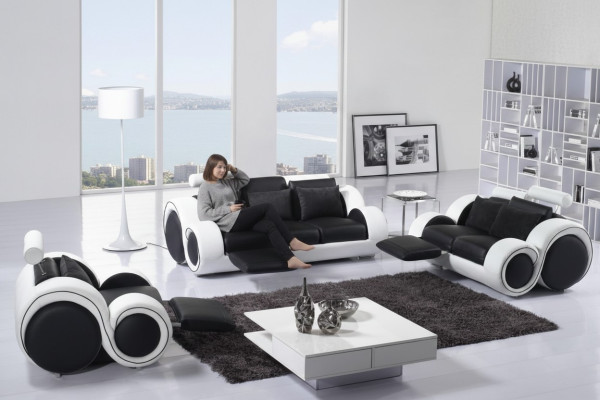Designer sofa set 3+1+1 seater sofa leather couch set upholstery set