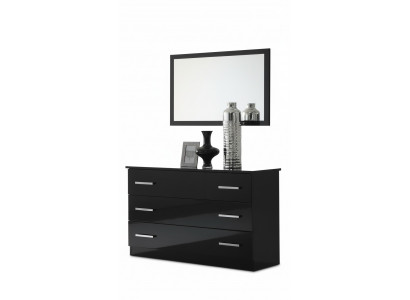 Table Classical Mirror Dresser Vanity Bedroom Stool Set High Gloss