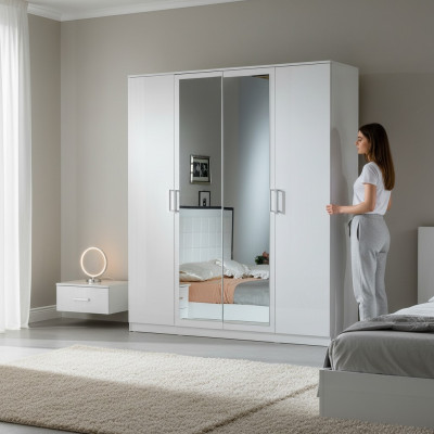 Classical style wardrobe closet wood wardrobe cabinets