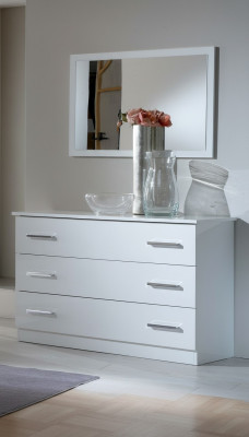 Mirror + dresser cabinet dressers sideboard bedroom set decor wood