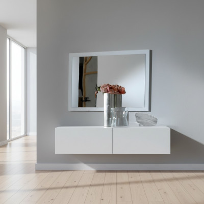 Mirror Wood Frame Wall Mirror Classic Designer Mirror 90x60cm Wood big xxl