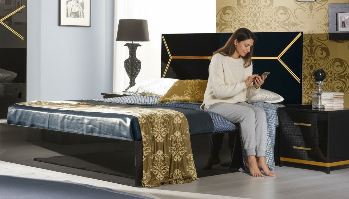 Classic style beds leather double hotel bed modern bedroom furniture wood