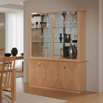 Classic display cabinet, Italian furniture, cabinets, display cases, beech, new