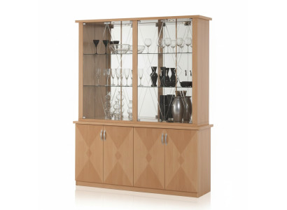 Classic display cabinet, Italian furniture, cabinets, display cases, beech, new