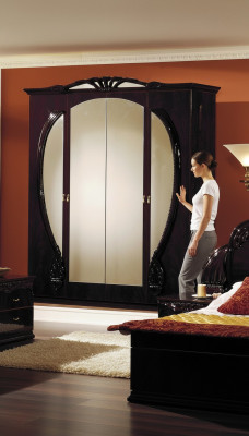 Luxury wardrobe designer high-gloss wardrobes furniture living wood new