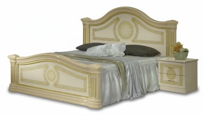 Classic bed, double bed, double bed, Sti beds, upholstered, Italian furniture, wood
