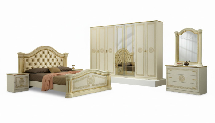 Bedroom bed Chesterfield double beds upholstery Chesterfield Baroque Rococo