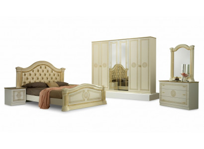Design bedroom 3-piece. Bed 2x nightstand classic luxury bed set furniture