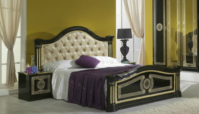 Chesterfield Bett Leather Bed Upholstered Bed Bedroom Double Bed Beds 180x200cm